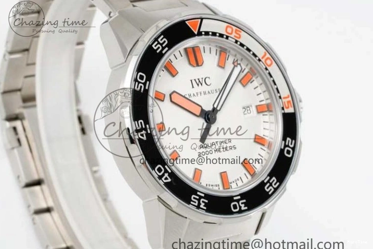 MIROTIME 0115 BestValue Aquatimer Automatic SS RSF 1:1 Best Edition White Orange Dial on SS Bracelet A 7072